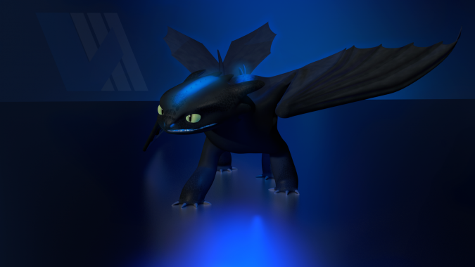 Blender Render: Night Fury - Alpha.